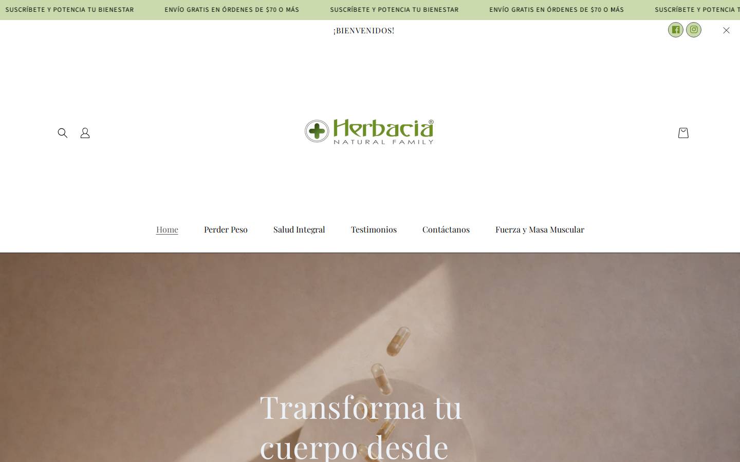 herbacia.com homepage screenshot