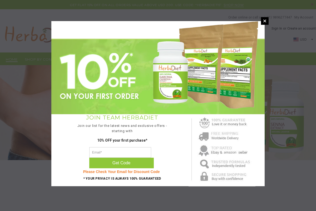 herbadiet homepage screenshot