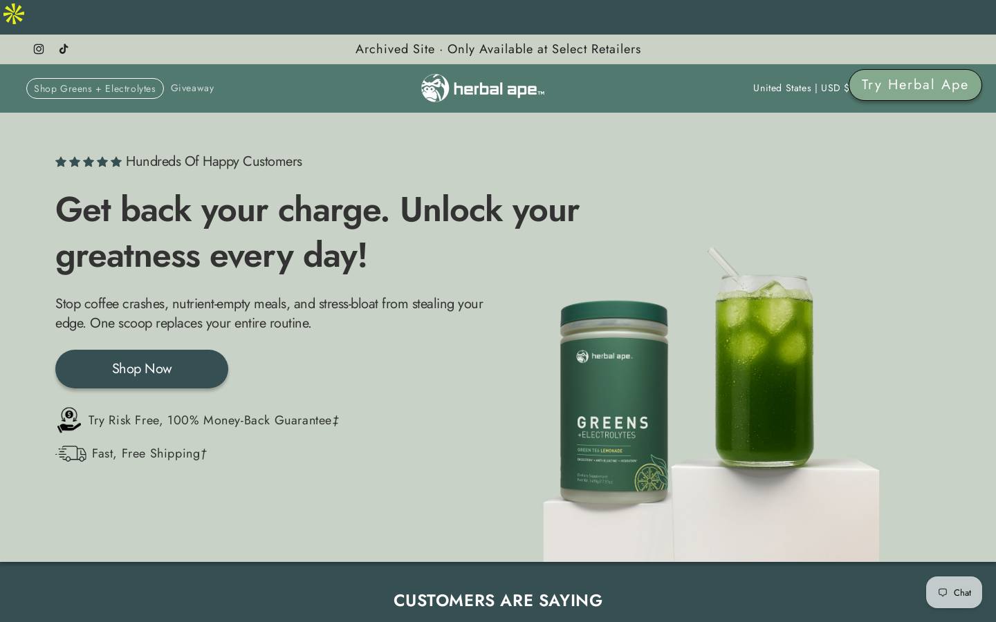 herbalape.com homepage screenshot