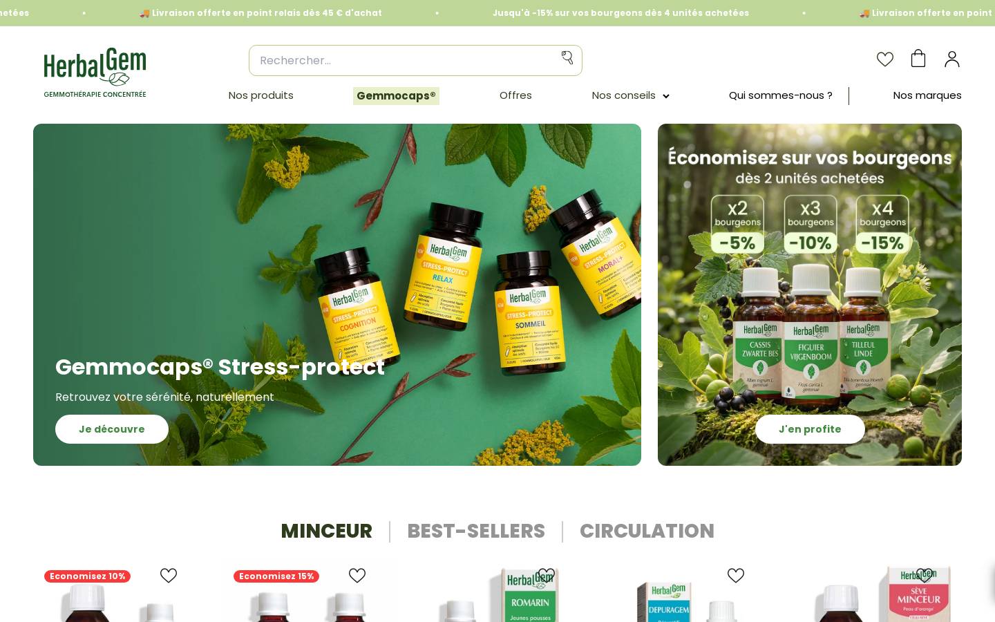 Herbalgem homepage screenshot