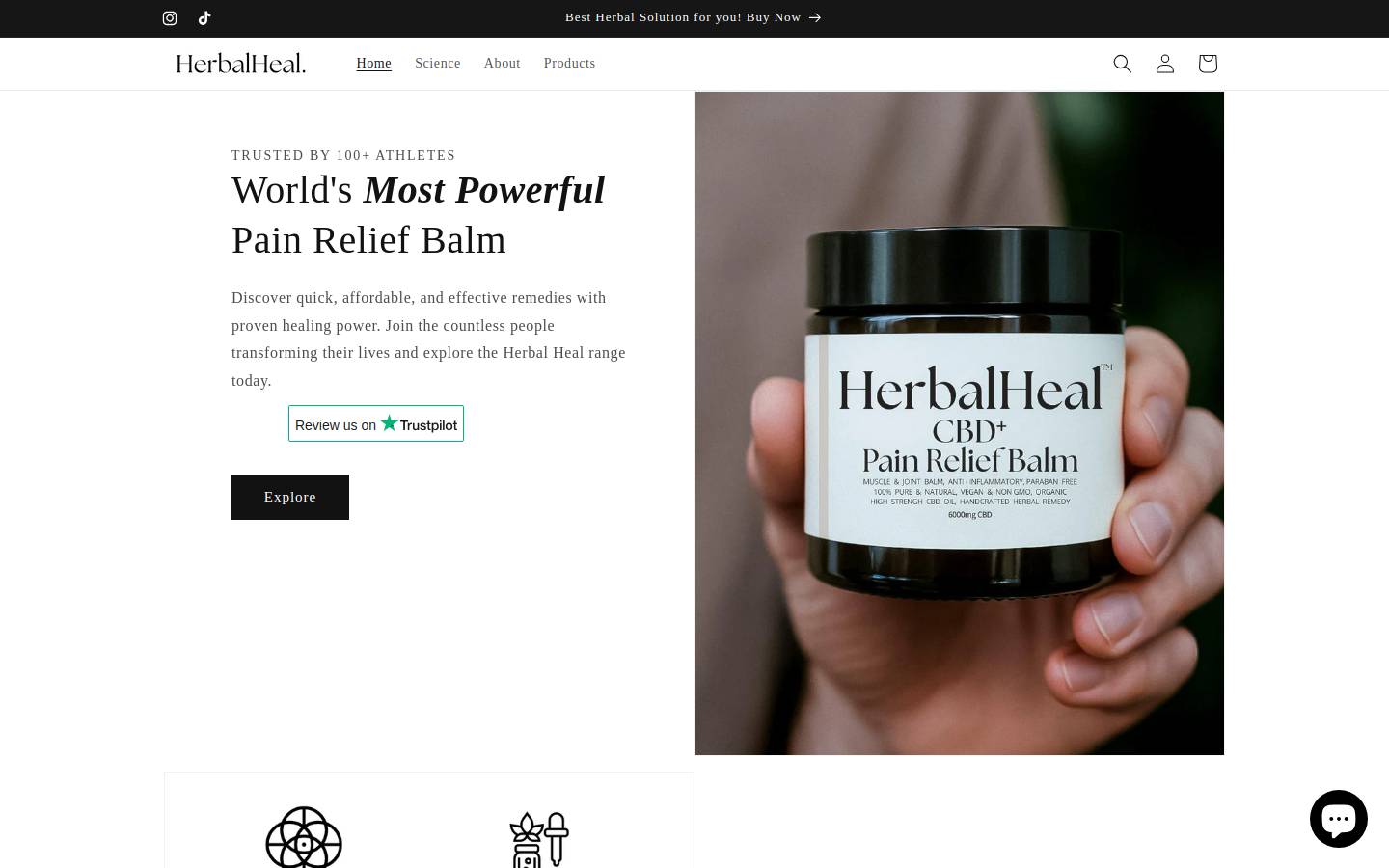 Herbalheal homepage screenshot