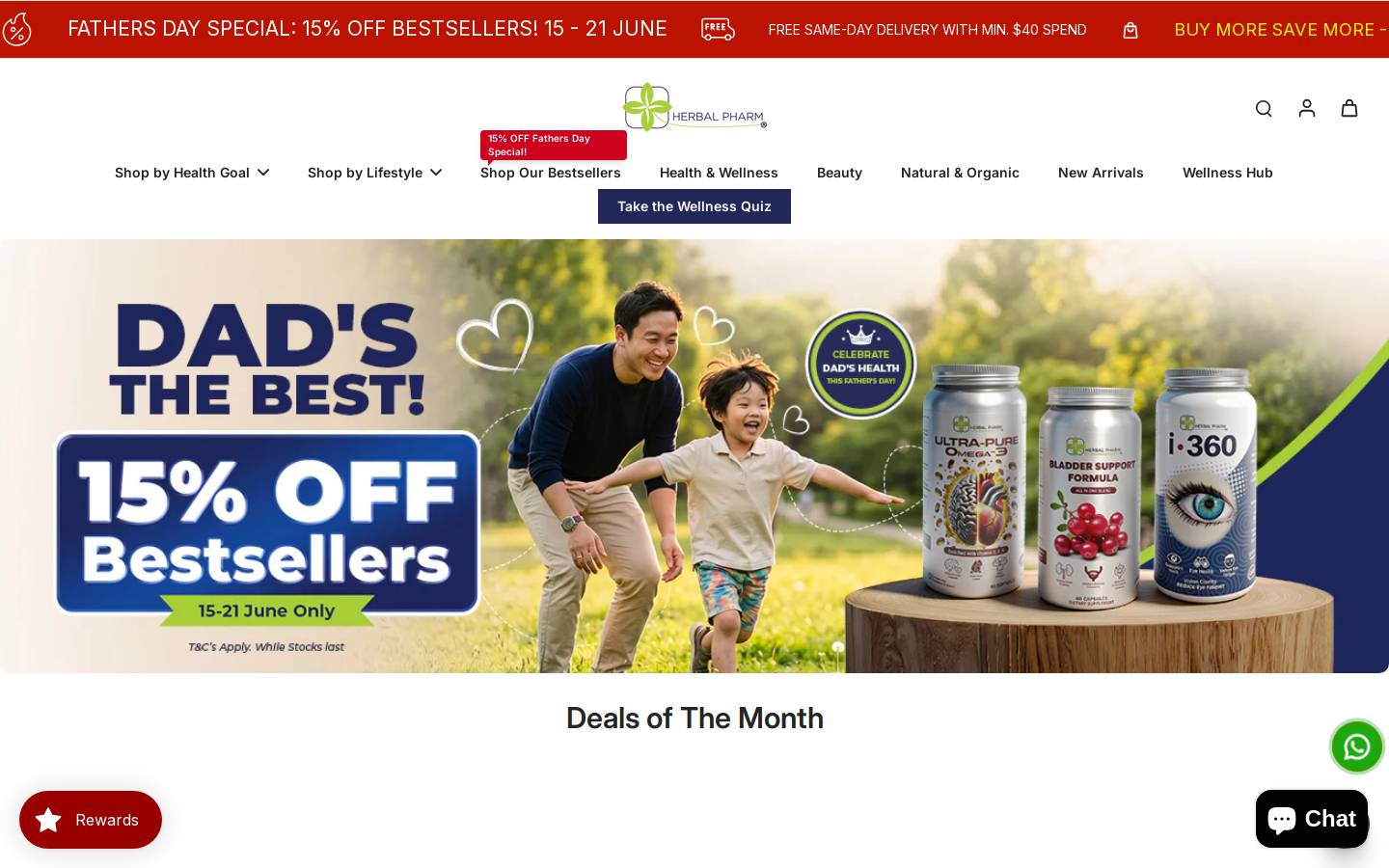 herbalpharm.com.sg homepage screenshot