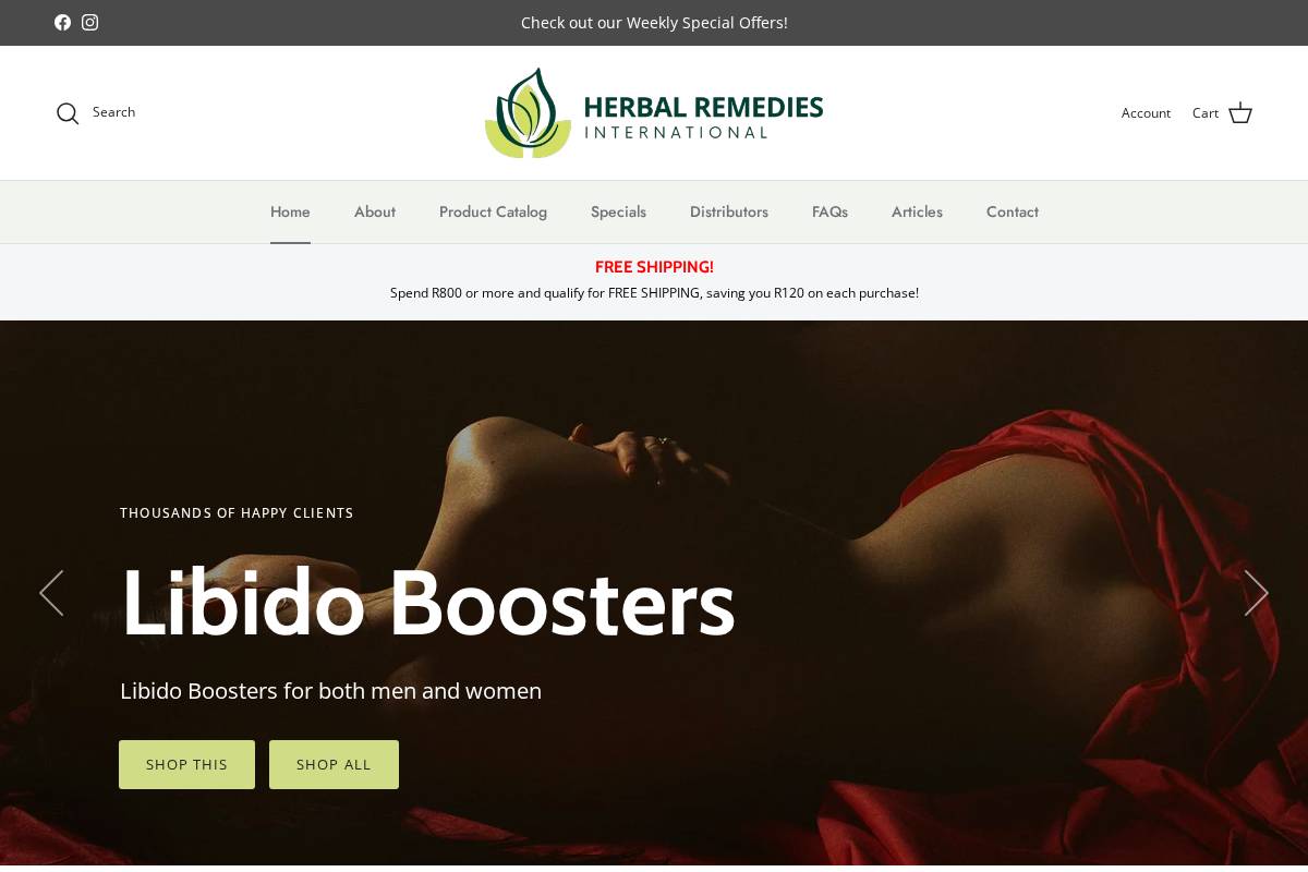 herbalremedies.co.za homepage screenshot