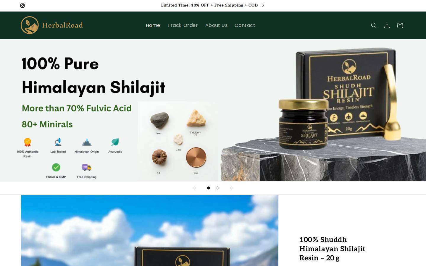 herbalroad.com homepage screenshot