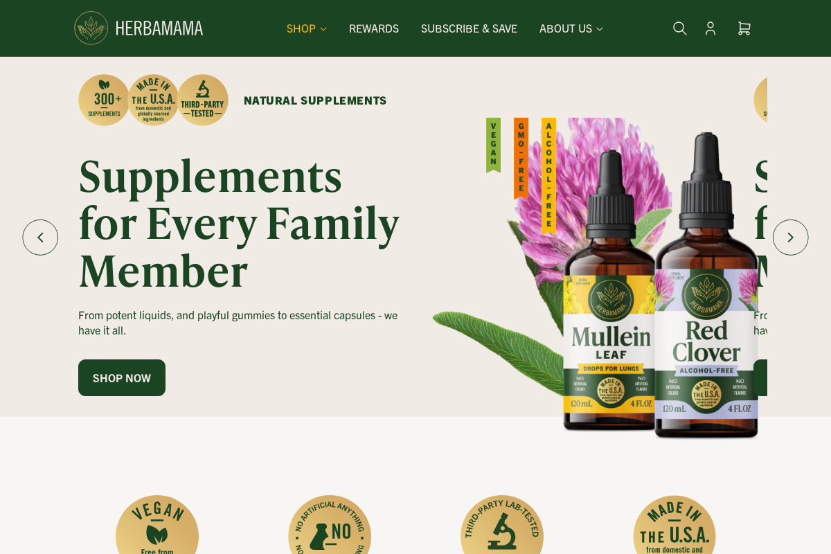 herbamama.com homepage screenshot