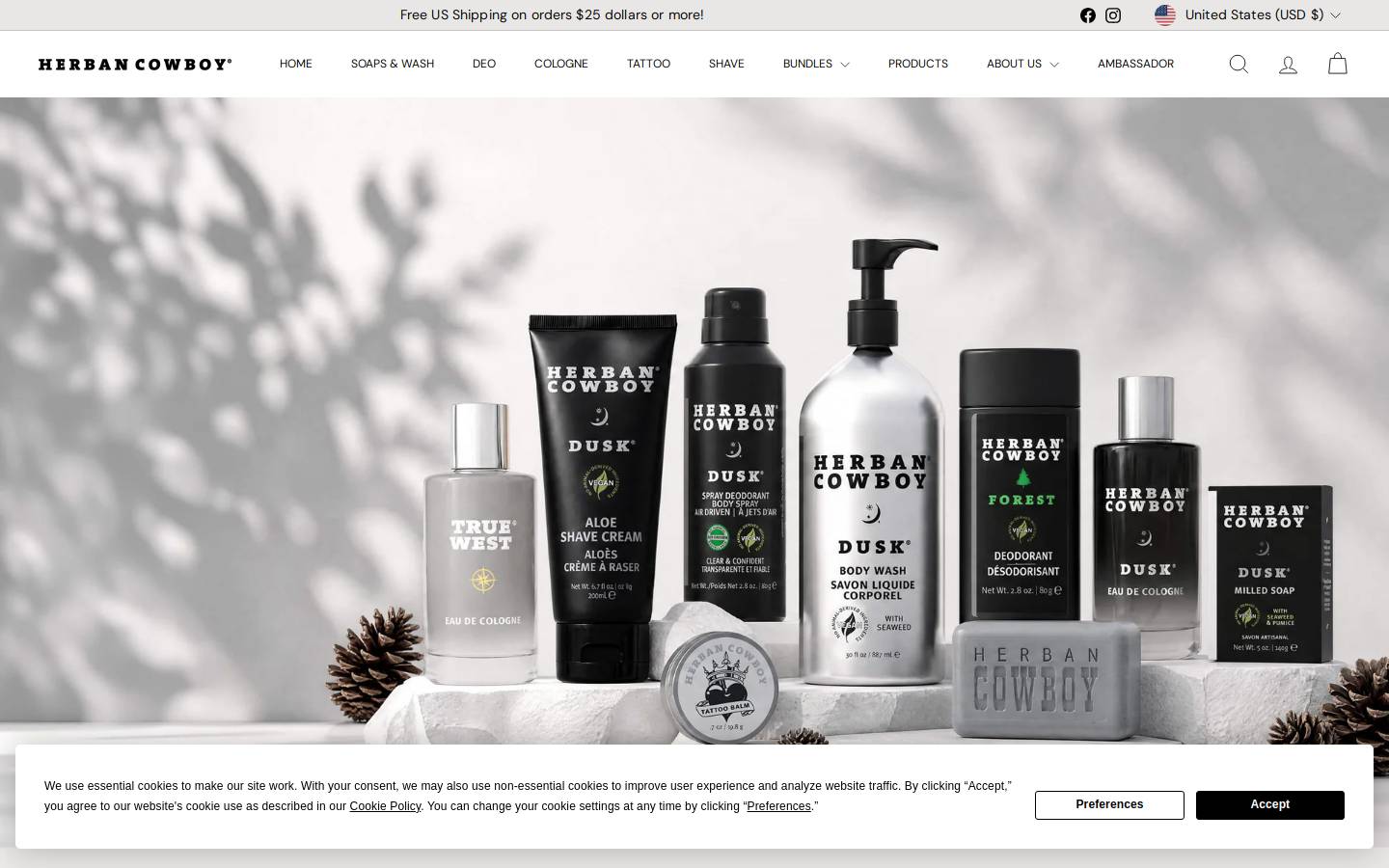 herbancowboy.com homepage screenshot