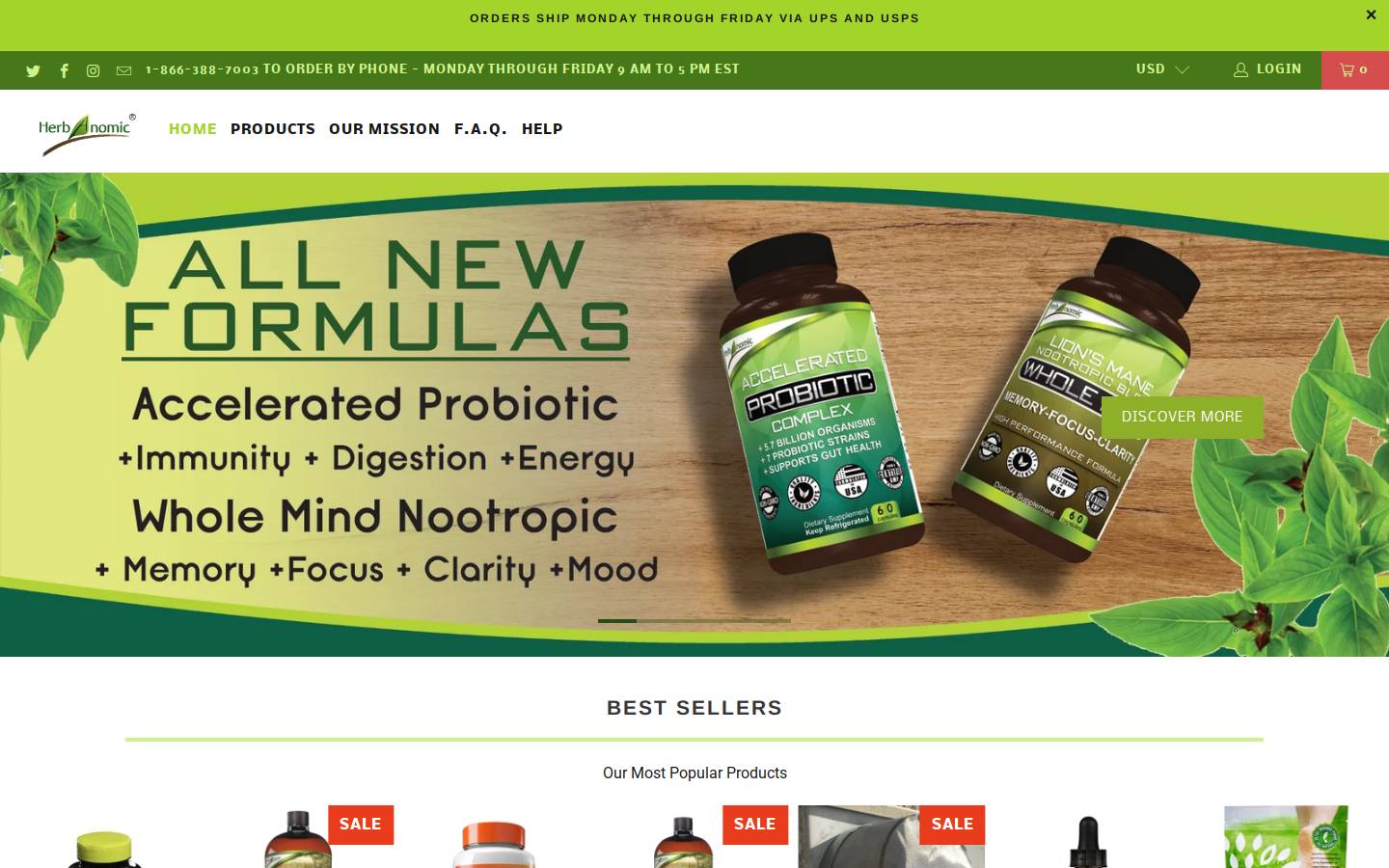 herbanomics.com homepage screenshot