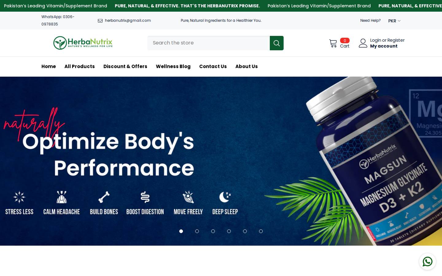 herbanutrix.com homepage screenshot