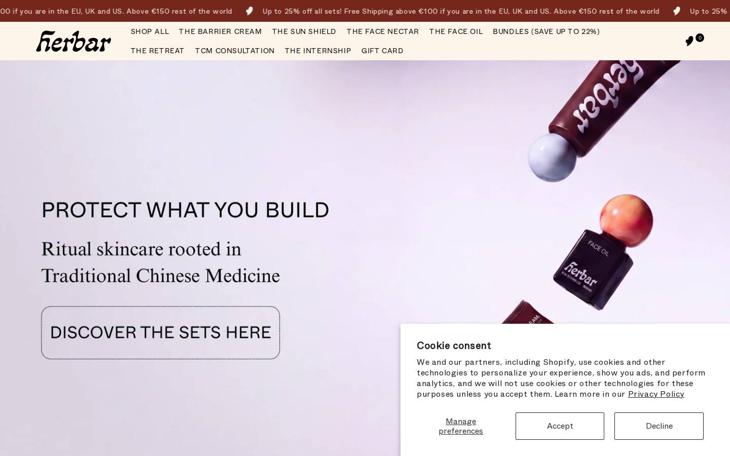 herbarofficial.com homepage screenshot