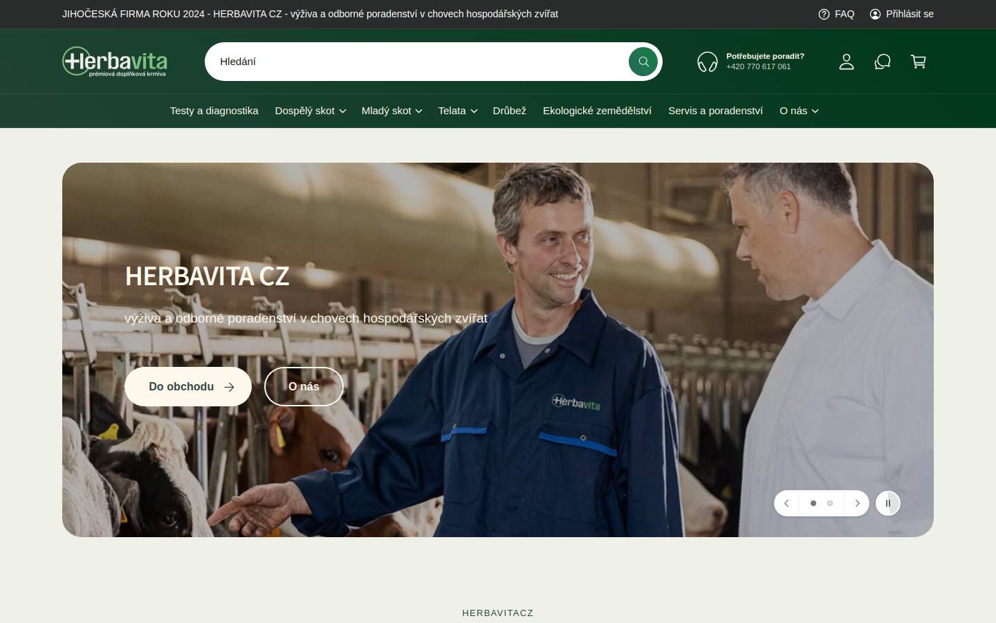 herbavita-eshop.cz homepage screenshot