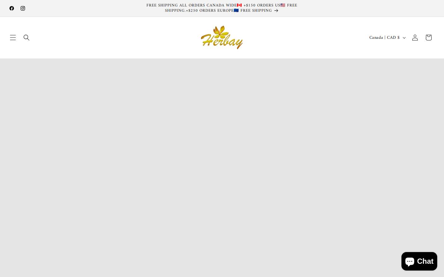 herbay.ca homepage screenshot