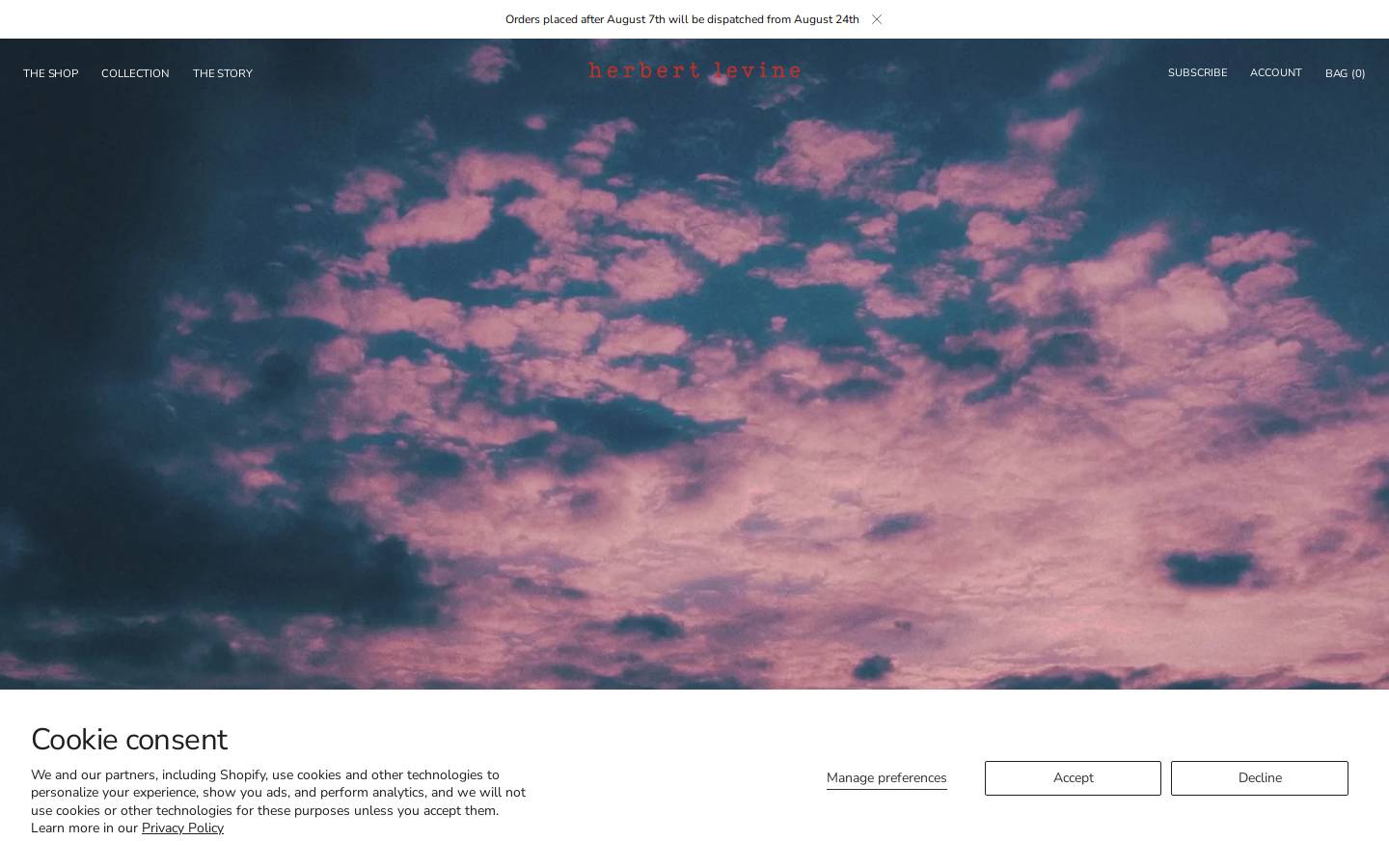 herbertlevine.com homepage screenshot