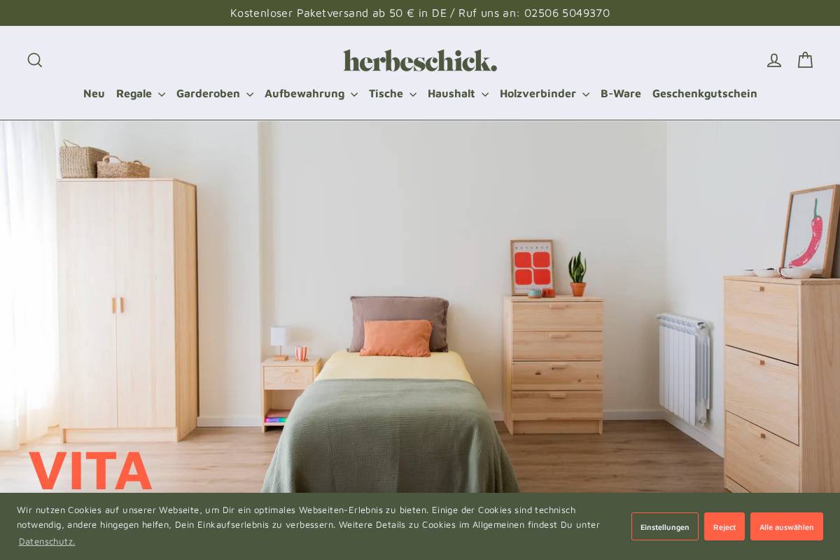 herbeschick.com homepage screenshot