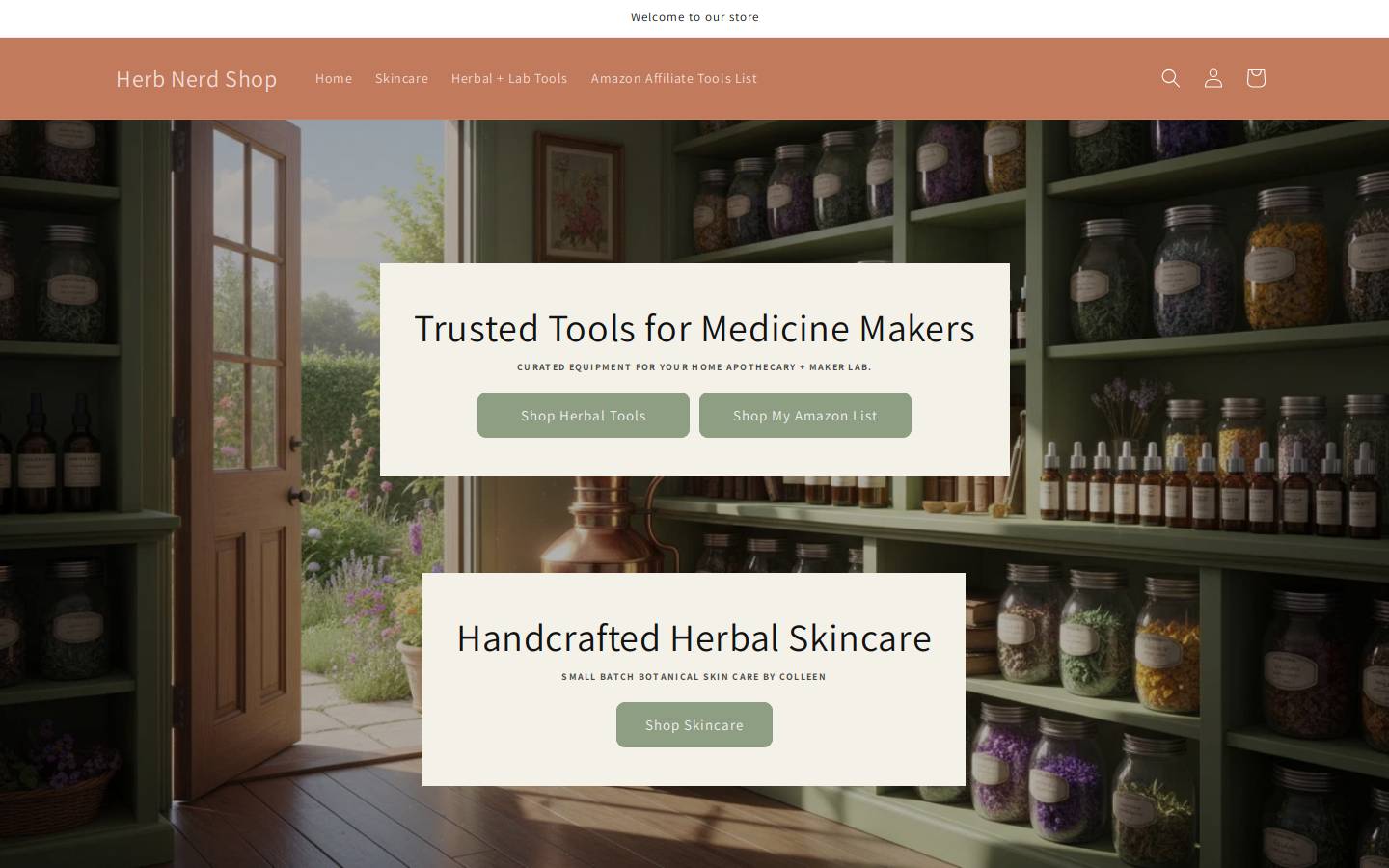 herbnerdshop.com homepage screenshot