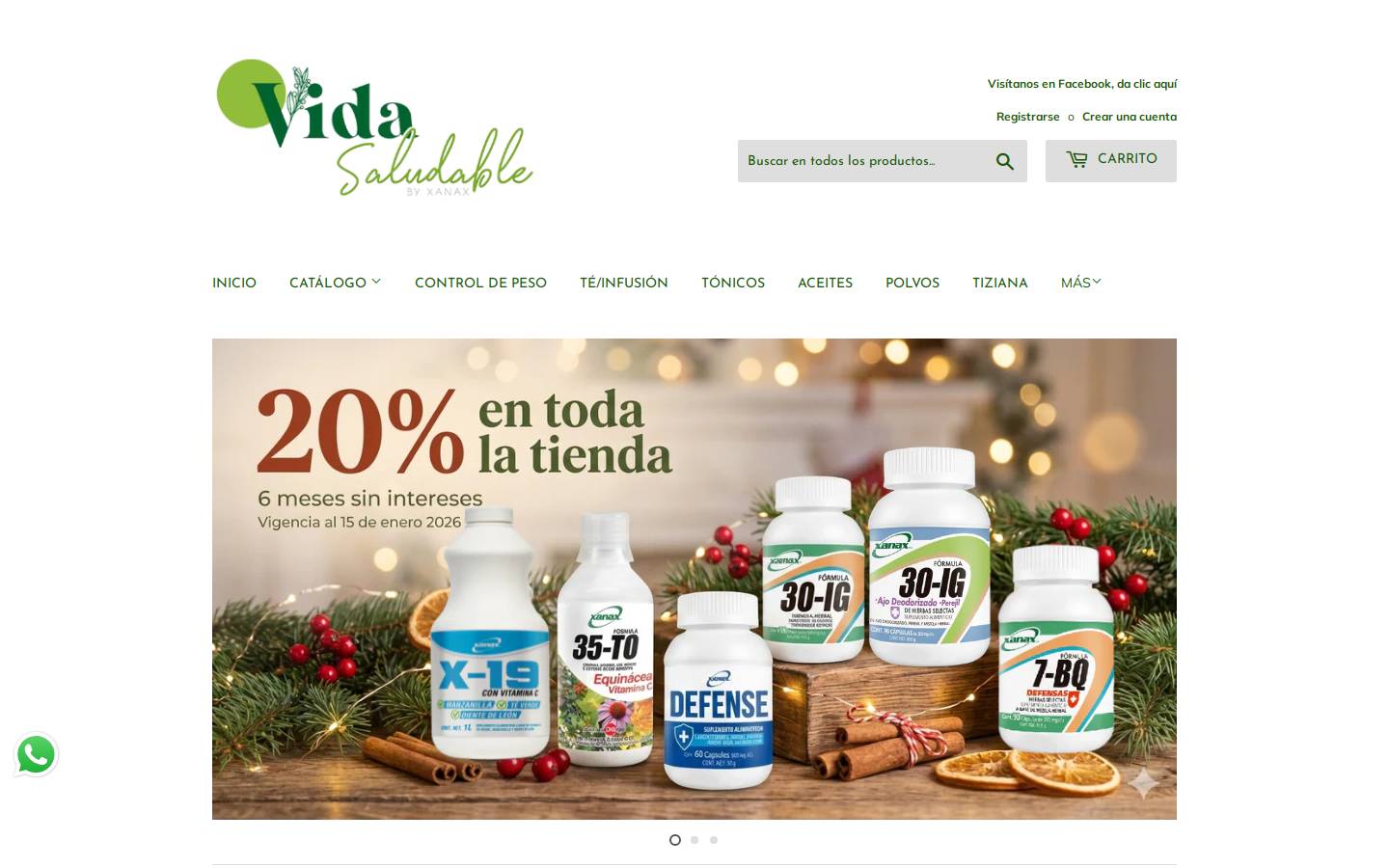 herbolaria-vidasaludable.com homepage screenshot