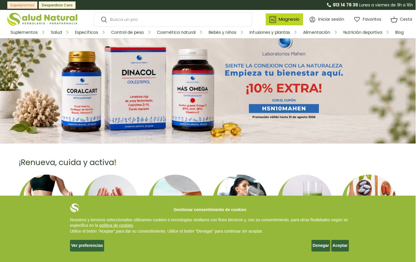 Herbolario Salud Natural homepage screenshot