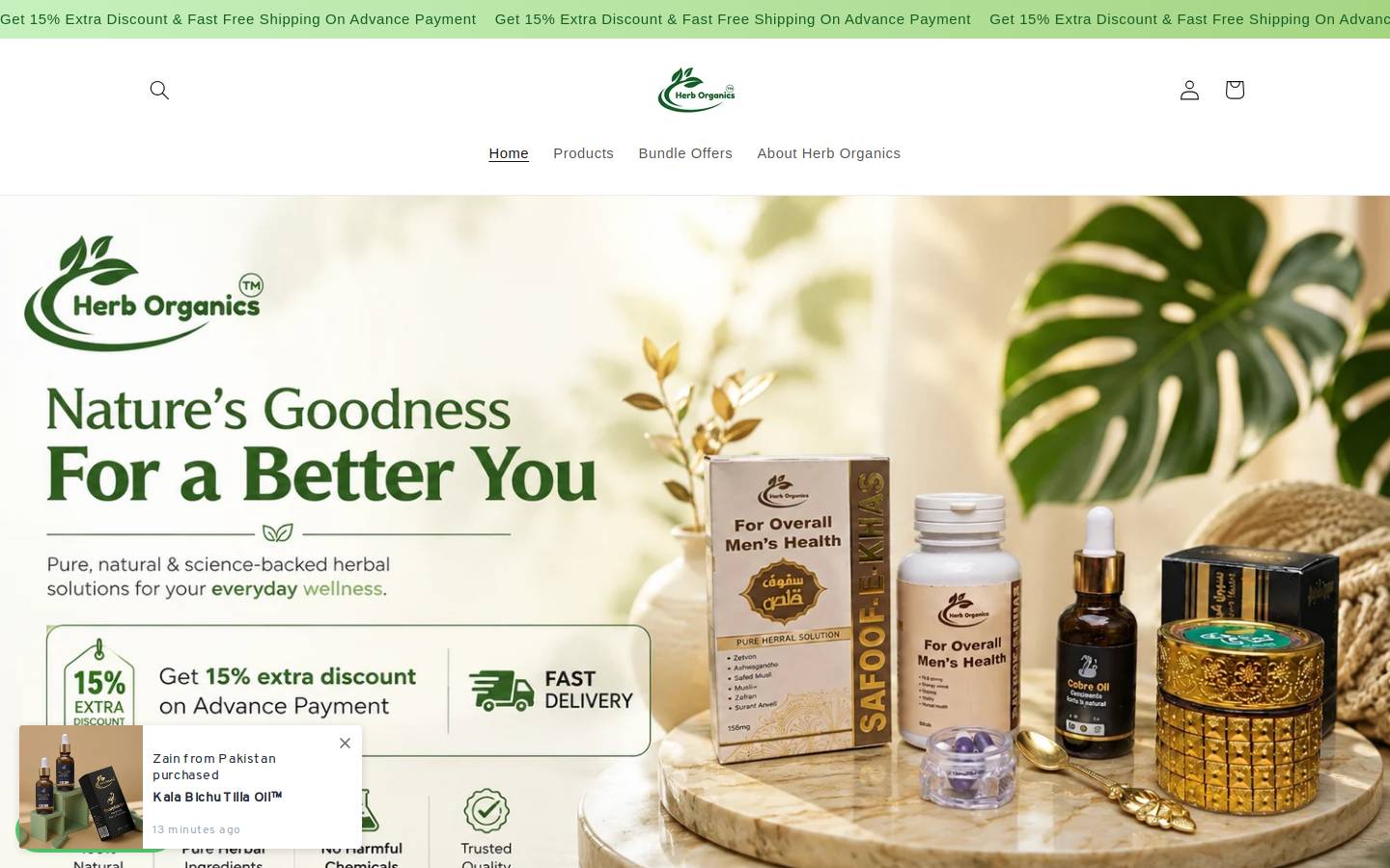 herborganics.store homepage screenshot