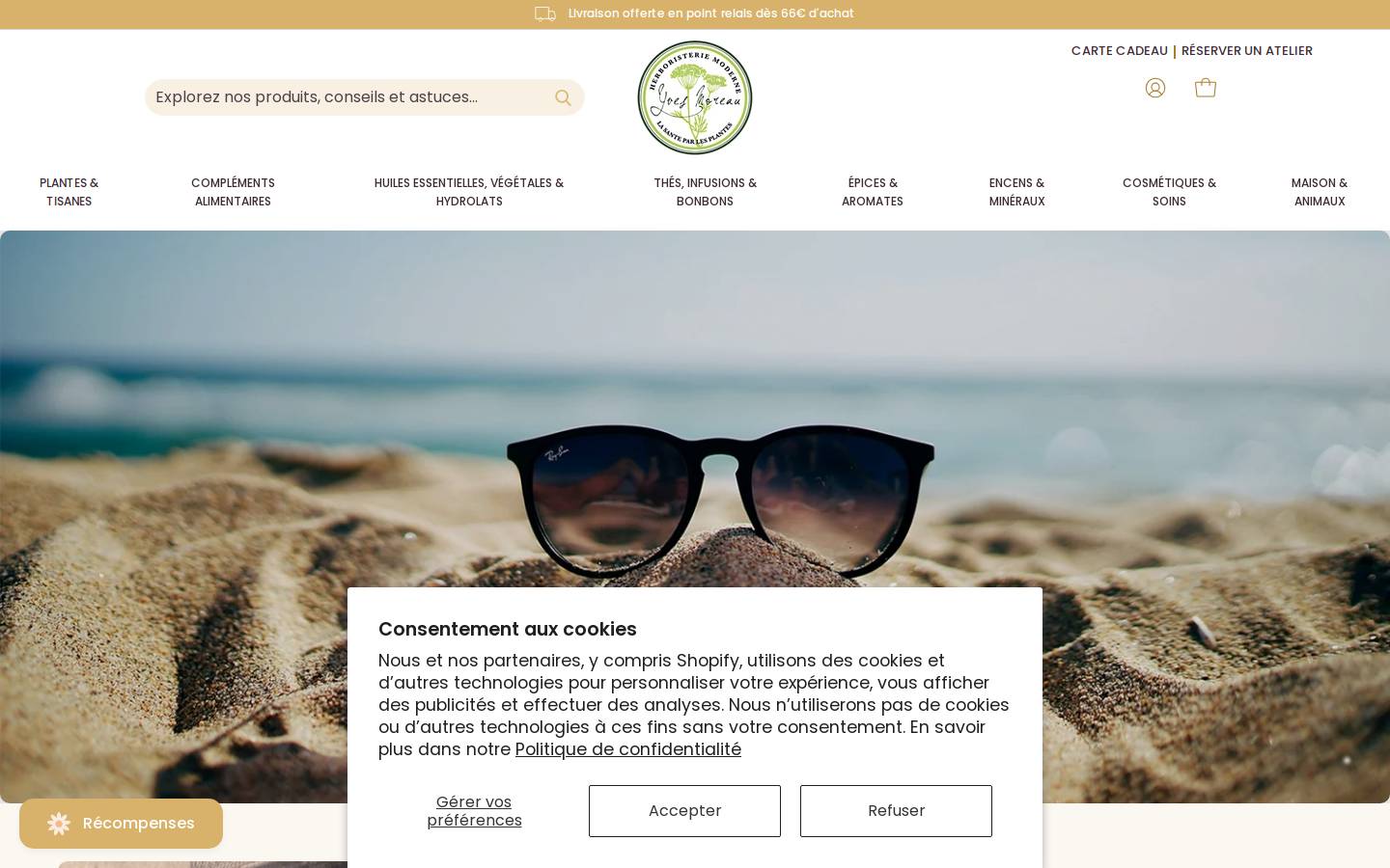 Herboristerie Moderne homepage screenshot