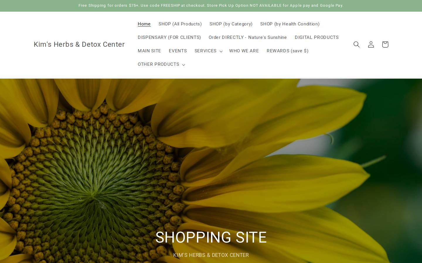 herbs-detox-shop.com homepage screenshot