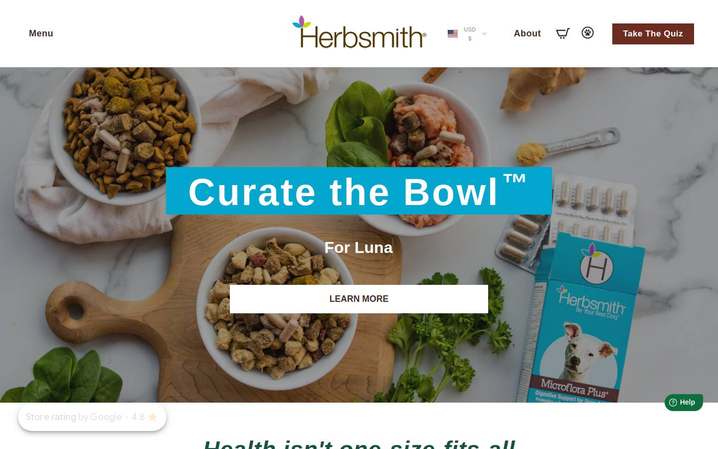 Herbsmith homepage screenshot