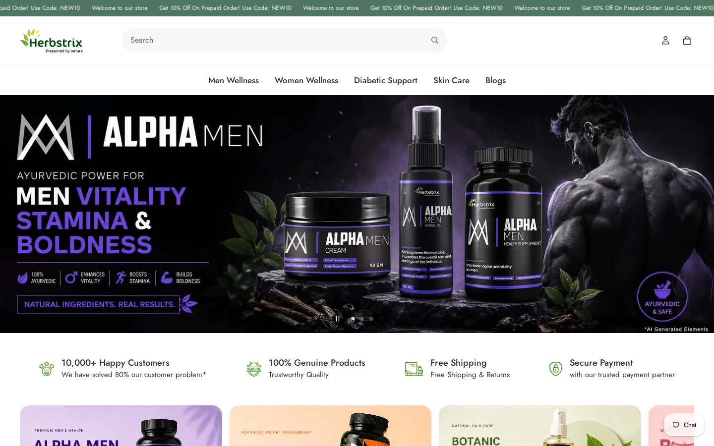 herbstrix.com homepage screenshot