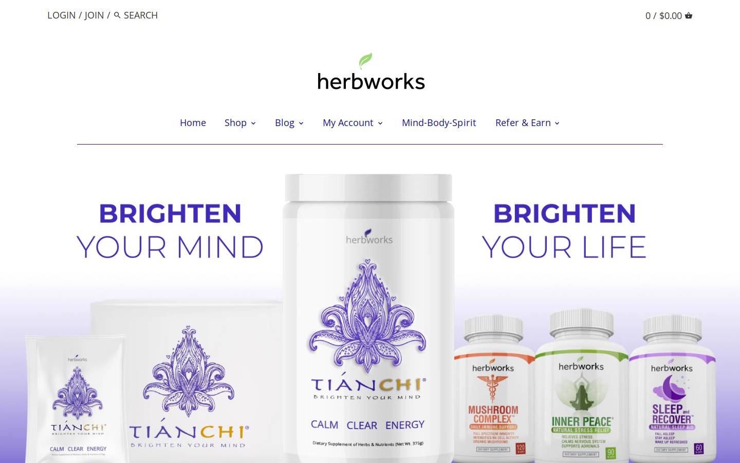 herbworks.com homepage screenshot