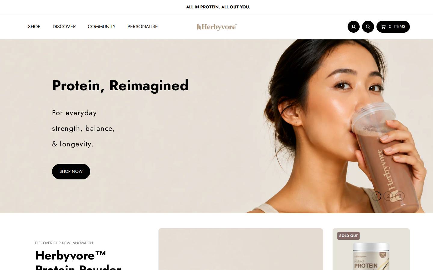 herby-vore.com homepage screenshot