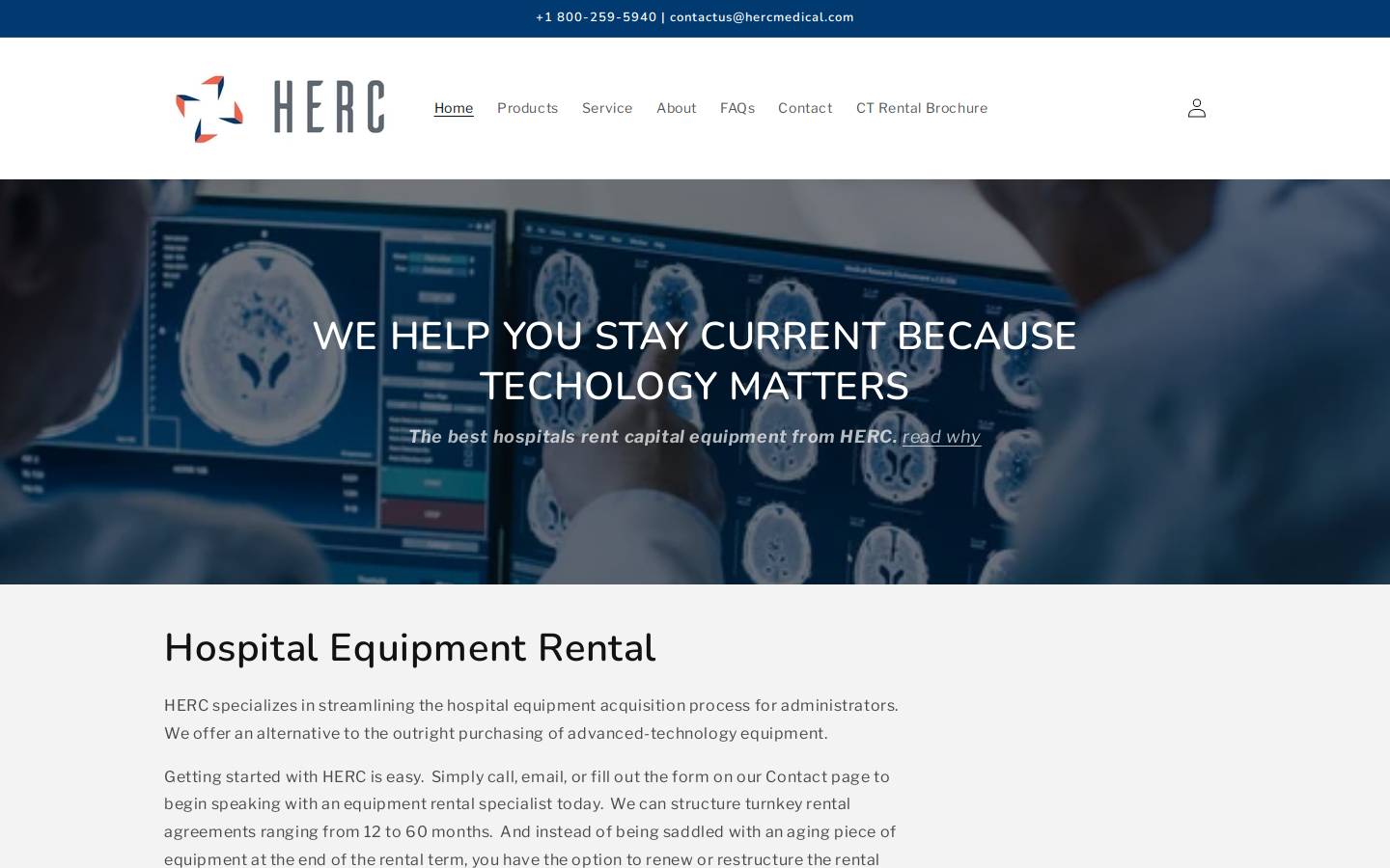 hercmedical.com homepage screenshot