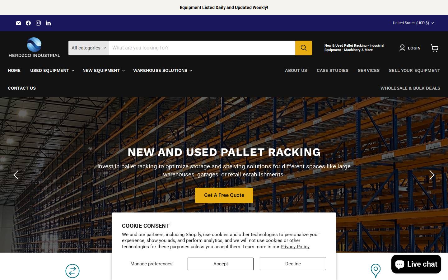 herdzcoindustrial.com homepage screenshot
