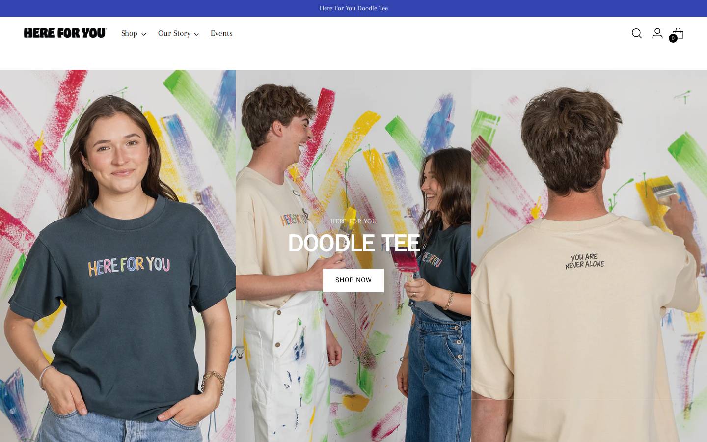 hereforyouclothing.com homepage screenshot