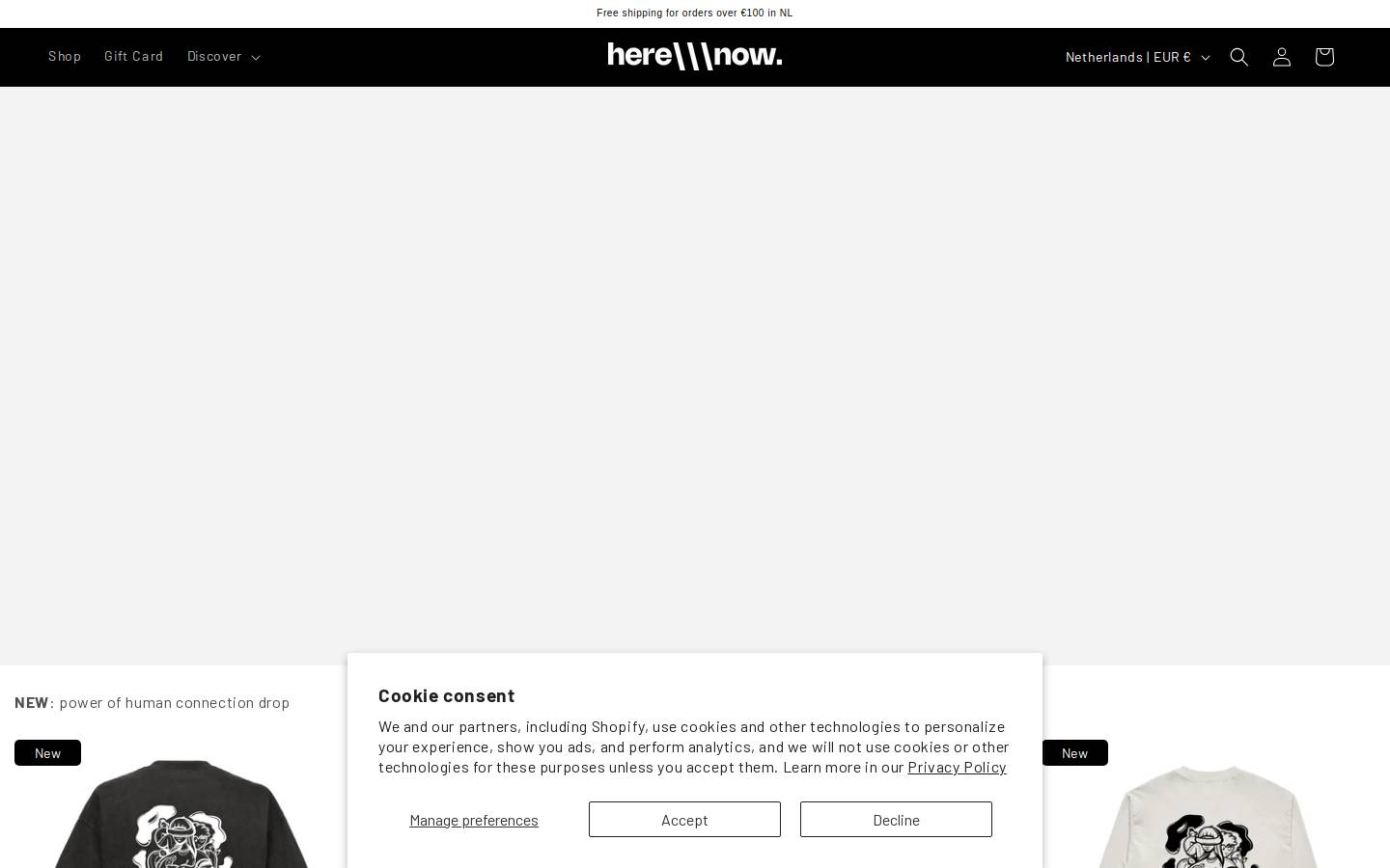 here\\\now. homepage screenshot