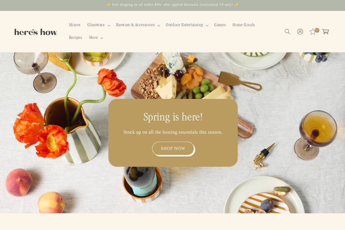 hereshowco.com homepage screenshot