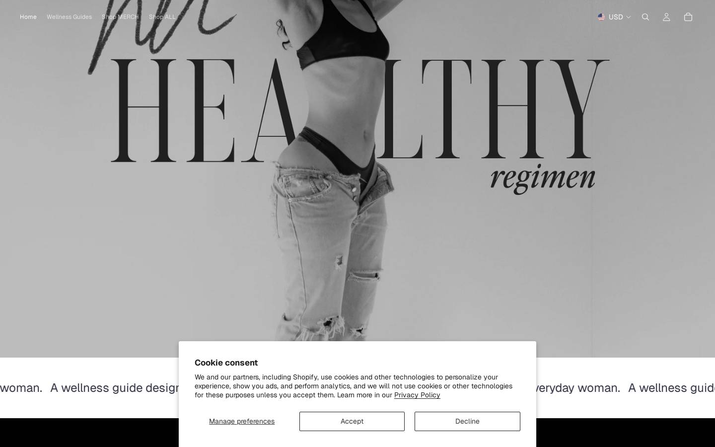 herhealthyregimen.com homepage screenshot