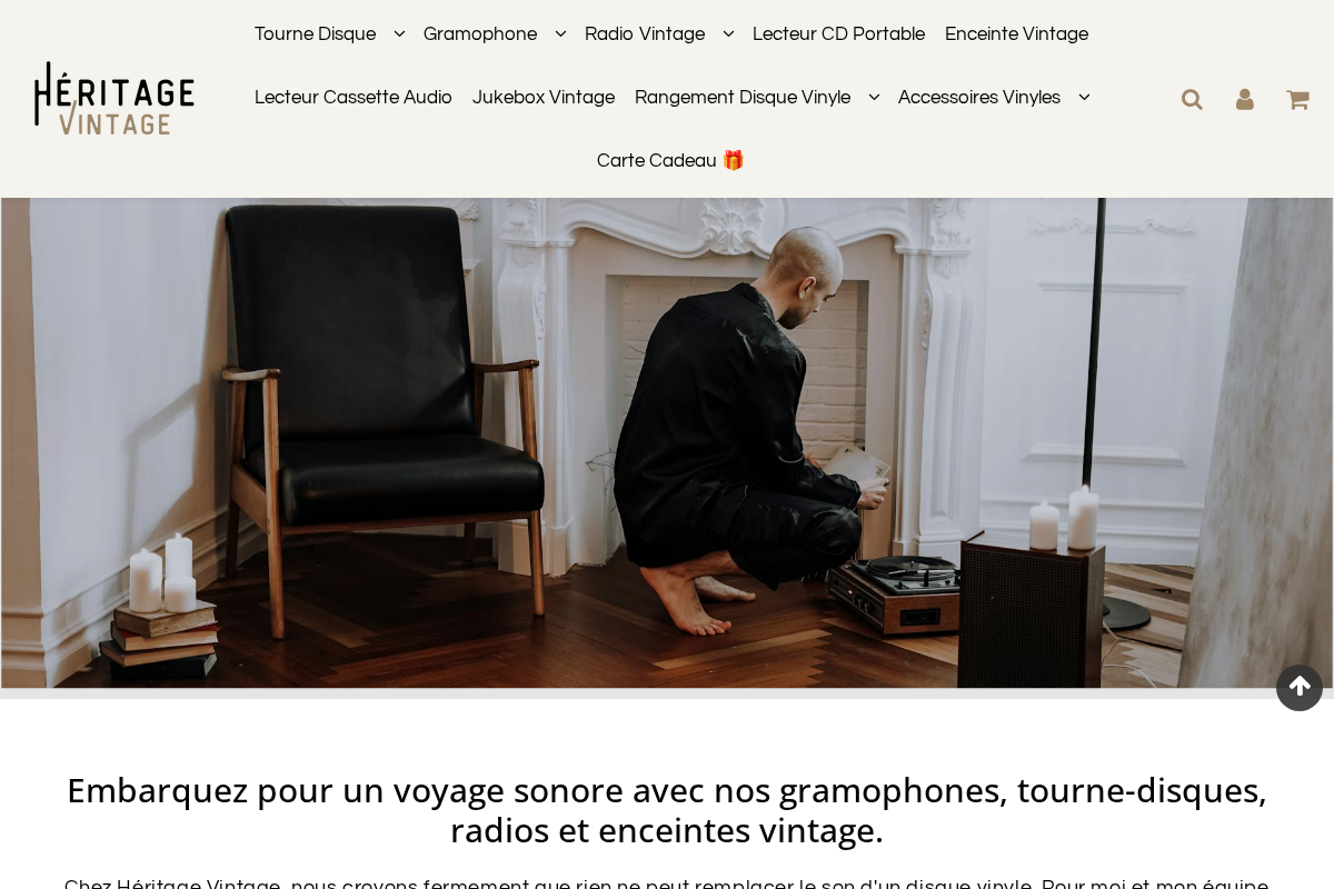 Heritage Vintage homepage screenshot