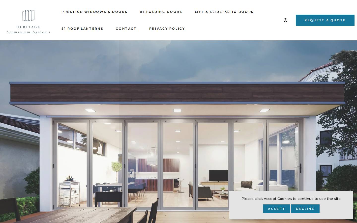heritagealuminium.com homepage screenshot
