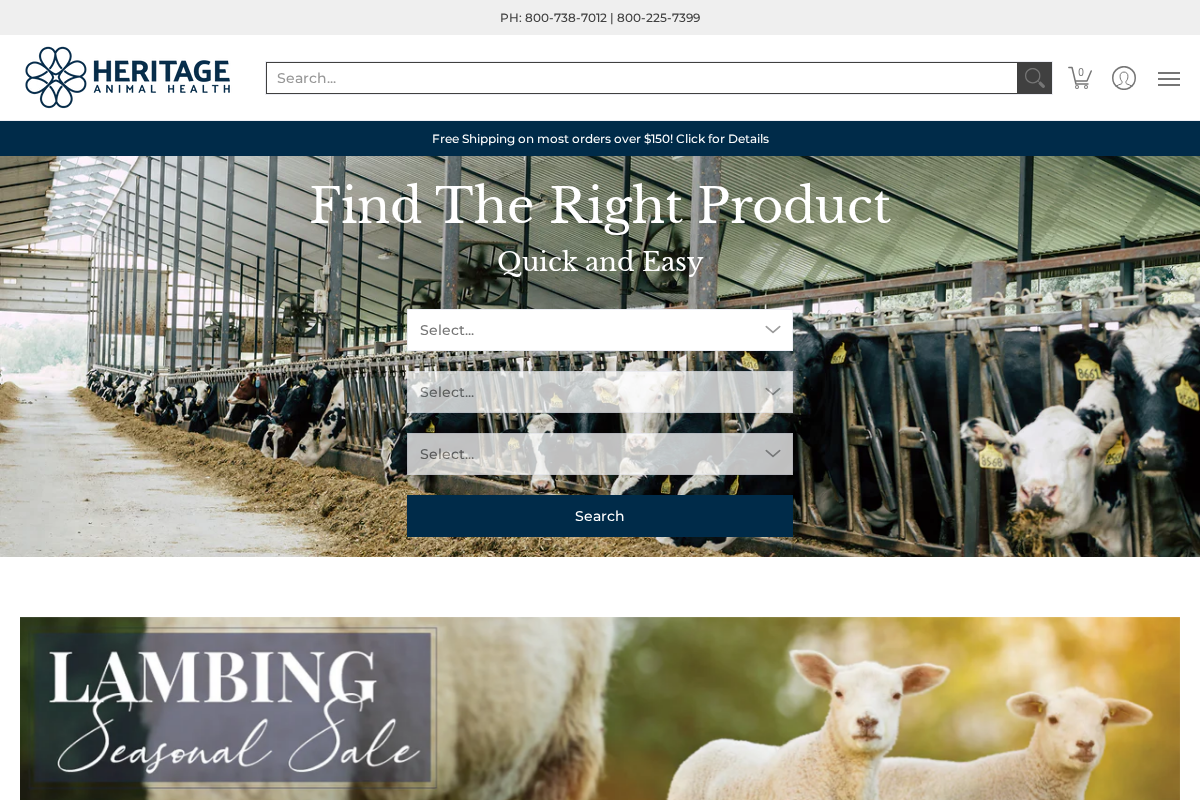 heritageanimalhealth.shop homepage screenshot
