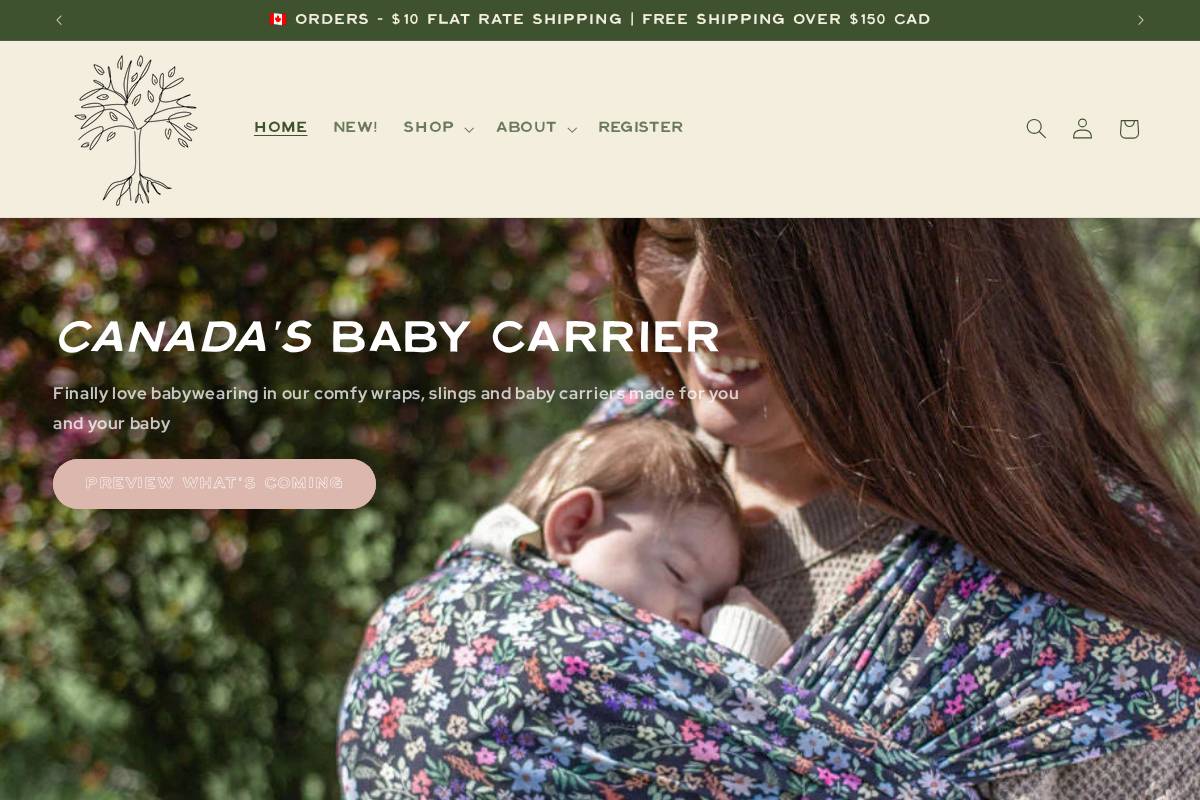 heritagebaby.ca homepage screenshot