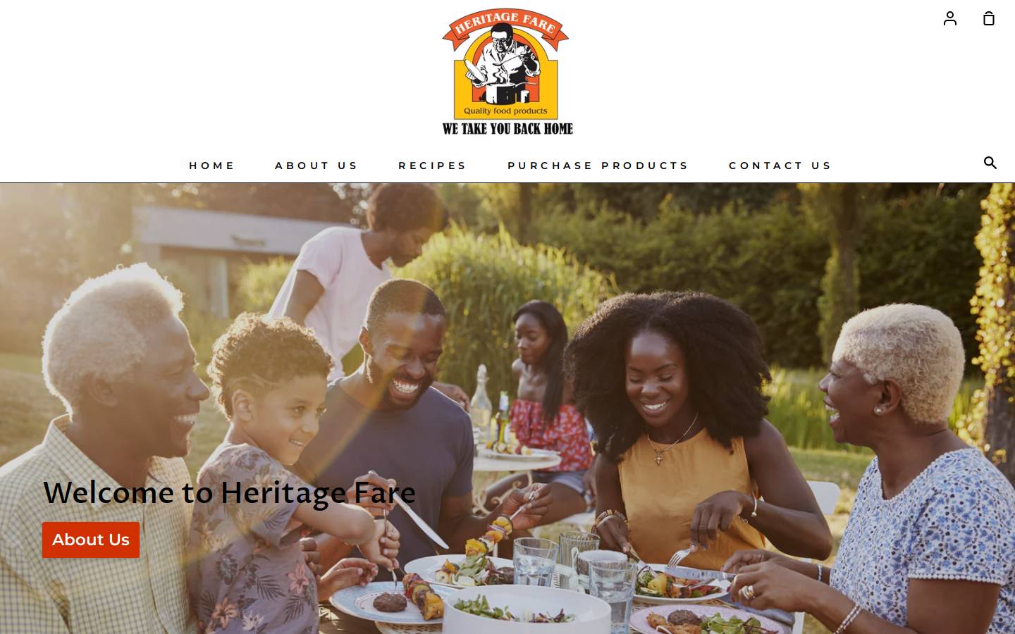 heritagefare.net homepage screenshot