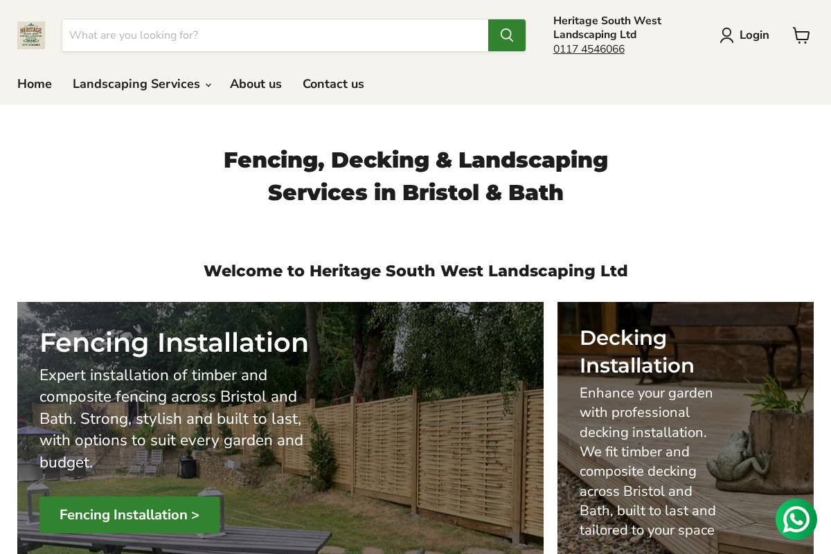 Heritagefencingbristol homepage screenshot
