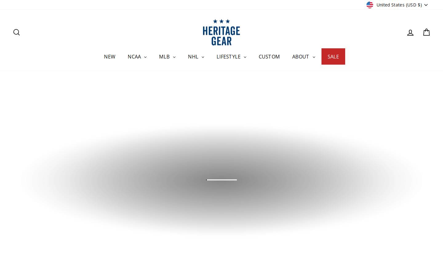 heritagegear.com homepage screenshot