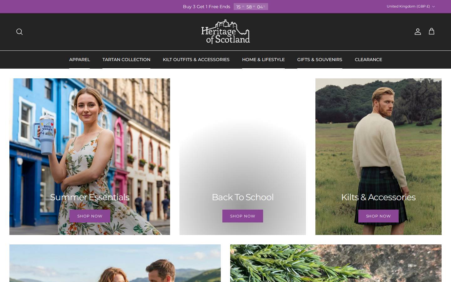 HeritageOfScotland.com homepage screenshot
