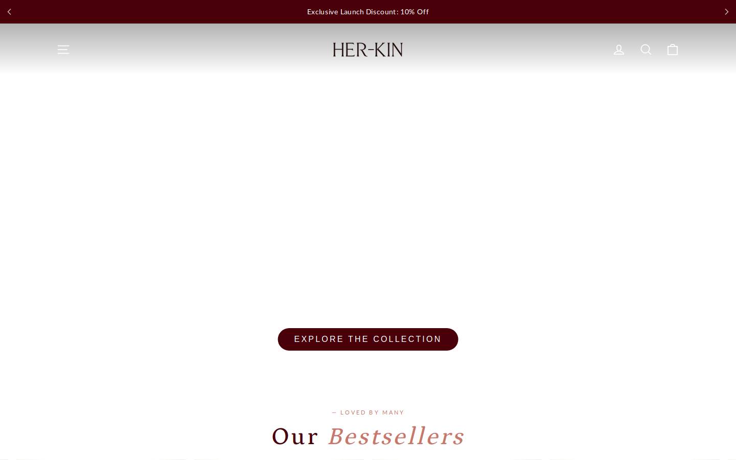 herkinbeauty.com homepage screenshot