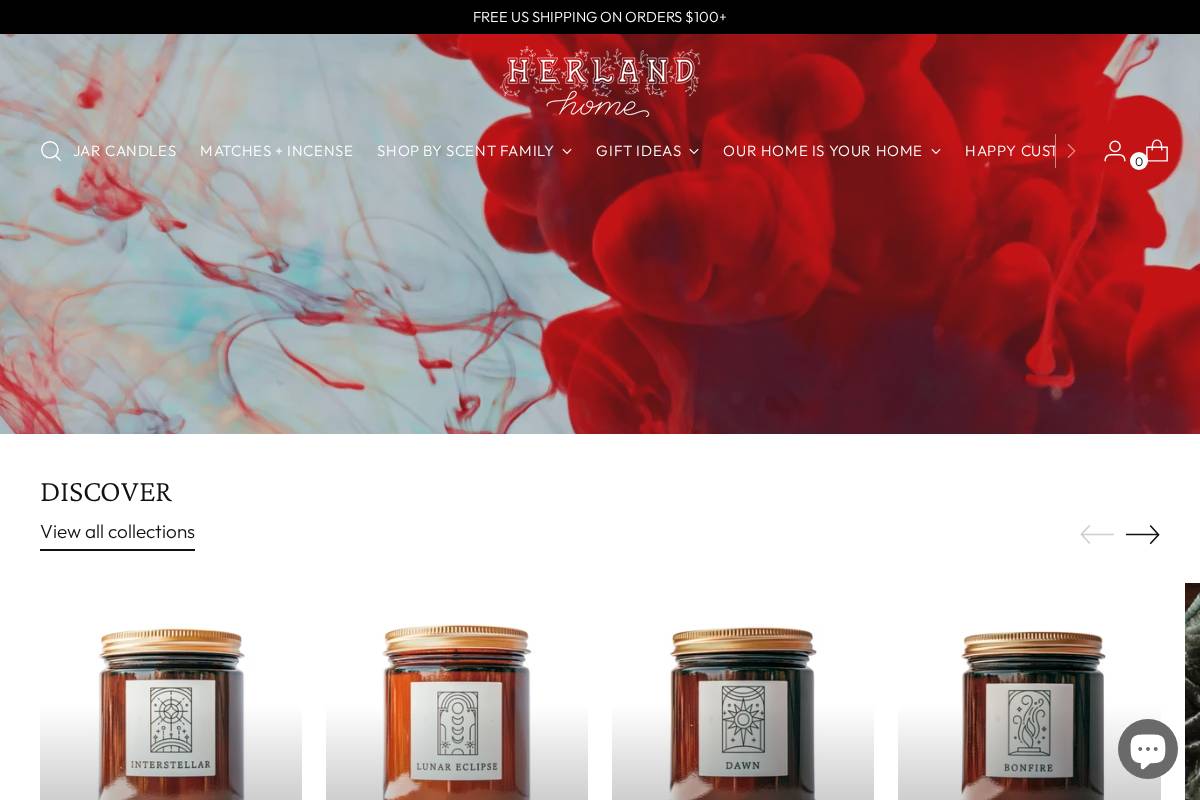 herlandhome.com homepage screenshot