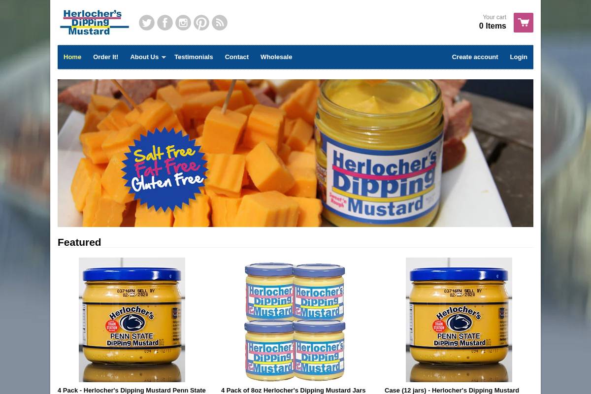 herlocherfoods.com homepage screenshot
