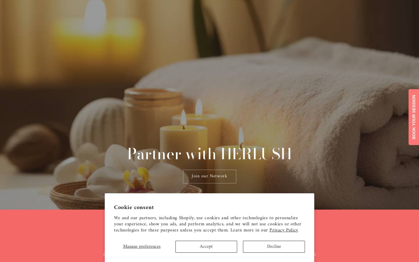 herlush.co homepage screenshot