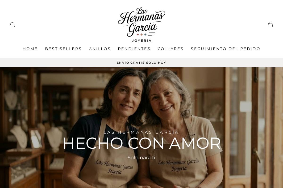 Hermanasgarciajoyeria homepage screenshot