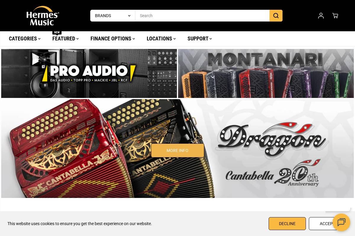 hermesmusic.com homepage screenshot