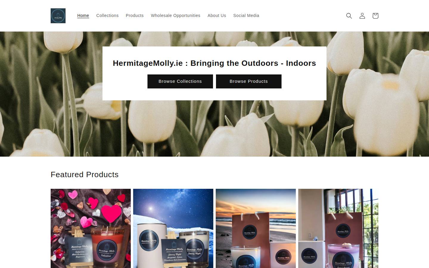hermitagemolly.com homepage screenshot