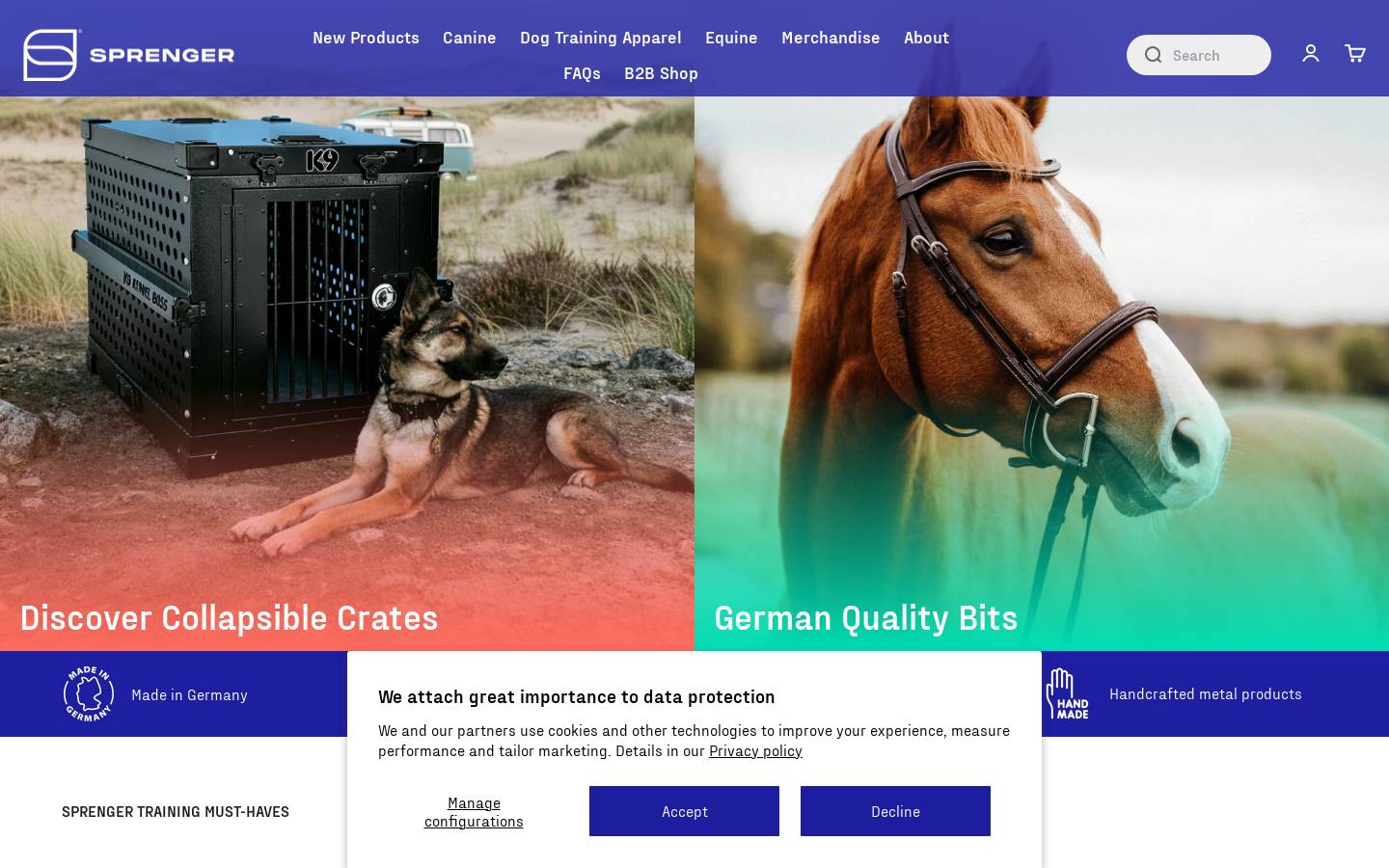 hermsprengerusa.com homepage screenshot
