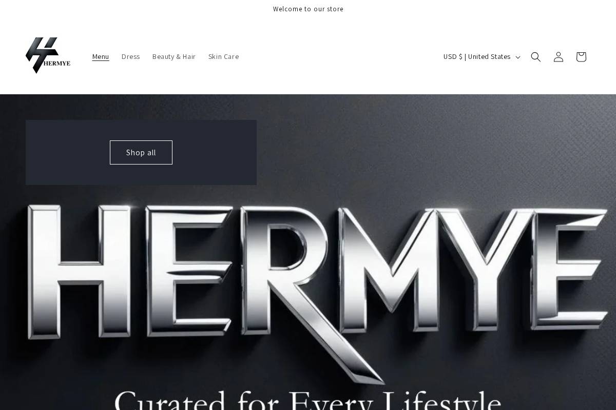 hermye.com homepage screenshot